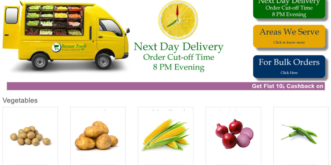 bazaarfresh website delivered in wordpress